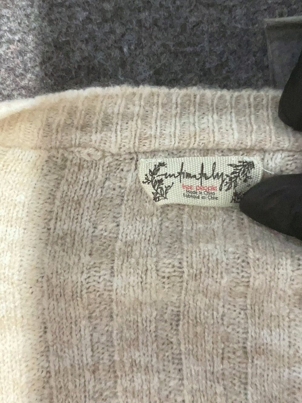 Intimately Free People Around the Clock Oversized Sweater Rib Knit Small Oatmeal - Picture 8 of 10